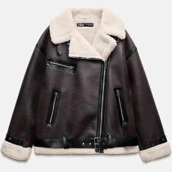 NWOT ZARA DOUBLE-FACED LONG JACKET SZ S - Picture 2 of 9